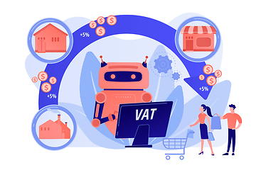 Image showing Value added tax system concept vector illustration