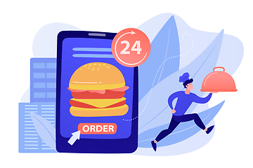 Image showing Food delivery service concept vector illustration.