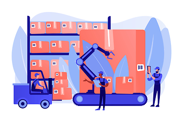 Image showing Warehouse logistics concept vector illustration.