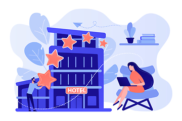 Image showing Design hotel concept vector illustration.