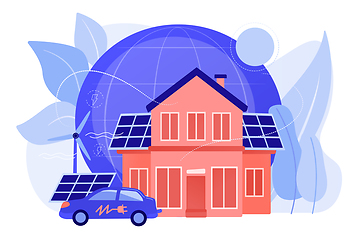 Image showing Eco house concept vector illustration.