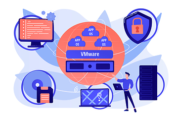 Image showing Virtualization technology concept vector illustration