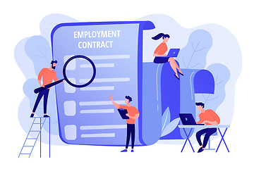 Image showing Employment agreement concept vector illustration