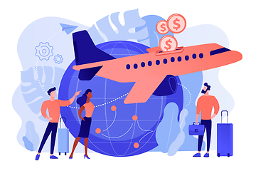 Image showing Low cost flights concept vector illustration