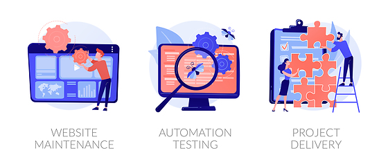 Image showing Website development vector concept metaphors.