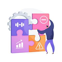 Image showing SWOT analysis vector concept metaphor