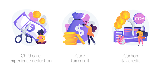 Image showing Tax deduction, exemption and credit vector concept metaphors