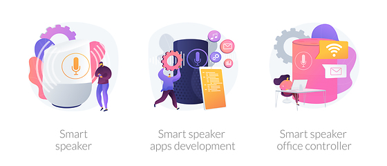 Image showing Smart speaker technology vector concept metaphors