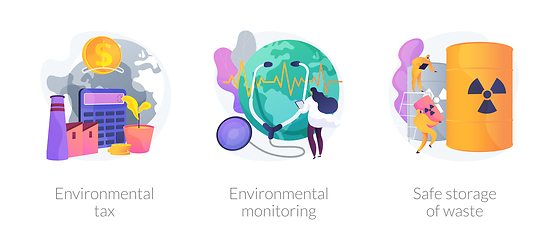 Image showing Fighting environmental problems vector concept metaphors