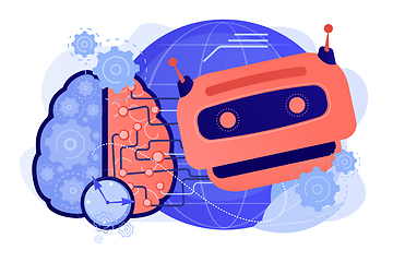 Image showing Technological singularity concept vector illustration