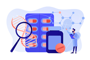 Image showing Biopharmacology products concept vector illustration.