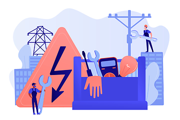 Image showing Electrician services concept vector illustration