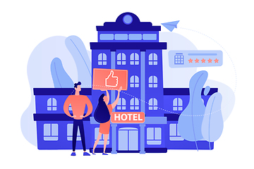 Image showing Lifestyle hotel concept vector illustration.