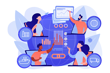 Image showing Supply chain management concept vector illustration