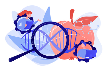 Image showing Genetically modified foods concept vector illustration.