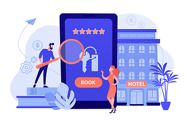 Image showing Booking hotel concept vector illustration
