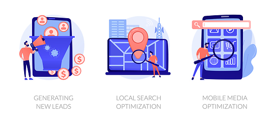 Image showing Marketing instruments vector concept metaphors