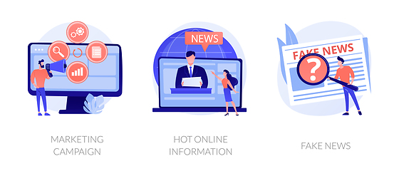 Image showing Yellow journalism vector concept metaphors