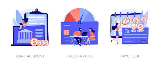 Image showing Banking procedures vector concept metaphors