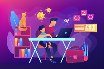 Image showing Remote worker concept vector illustration