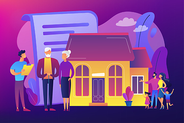 Image showing Retirement estate planning concept vector illustration.