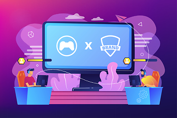 Image showing eSports collaboration concept vector illustration