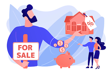 Image showing House for sale concept vector illustration.