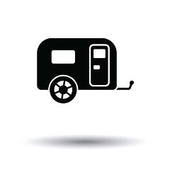 Image showing Camping family caravan car  icon