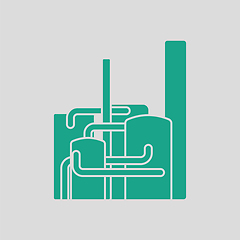 Image showing Chemical plant icon