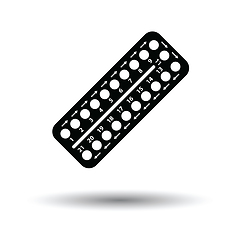 Image showing Contraceptive pill pack icon