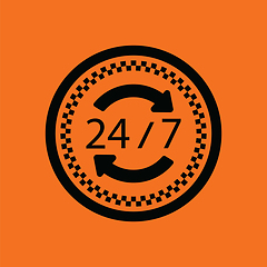 Image showing 24 hour taxi service icon
