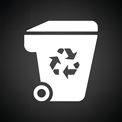 Image showing Garbage container recycle sign icon