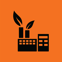 Image showing Ecological industrial plant icon