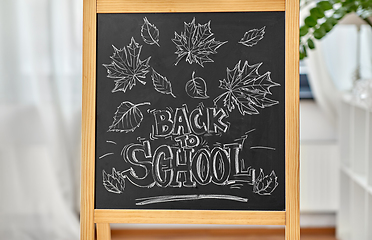 Image showing back to school lettering drawn on chalkboard