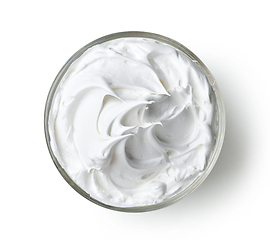 Image showing bowl of whipped egg whites cream