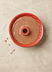 Image showing chocolate cake dough