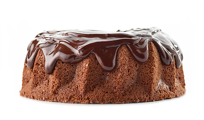 Image showing chocolate cake on white background