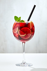 Image showing glass of red sangria