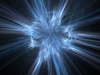 Image showing Blue night explosion 3D