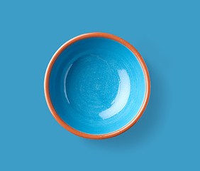 Image showing empty blue bowl