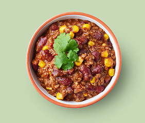 Image showing bowl of chili con carne