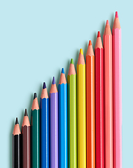 Image showing wooden color pencils