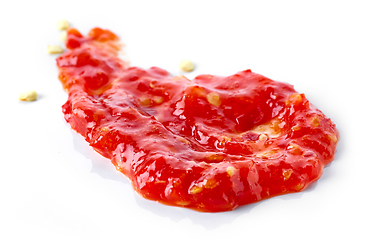 Image showing red hot chili pepper sauce