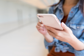 Image showing Woman use of mobile phone