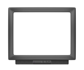 Image showing CRT TV with empty screen