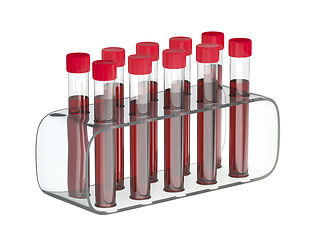 Image showing Test samples with blood