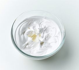 Image showing bowl of whipped egg whites cream