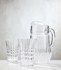 Image showing empty jug and glasses