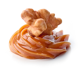 Image showing walnut in melted caramel