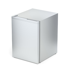 Image showing Silver small fridge
